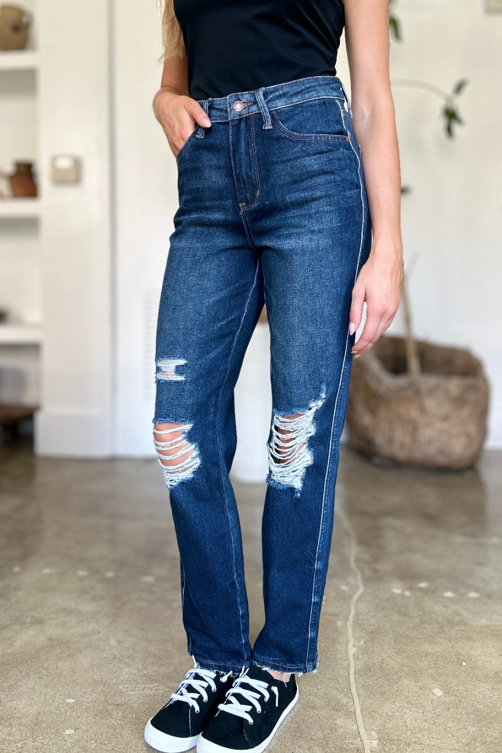 Judy Blue High Waist Rigid Magic Straight Jeans