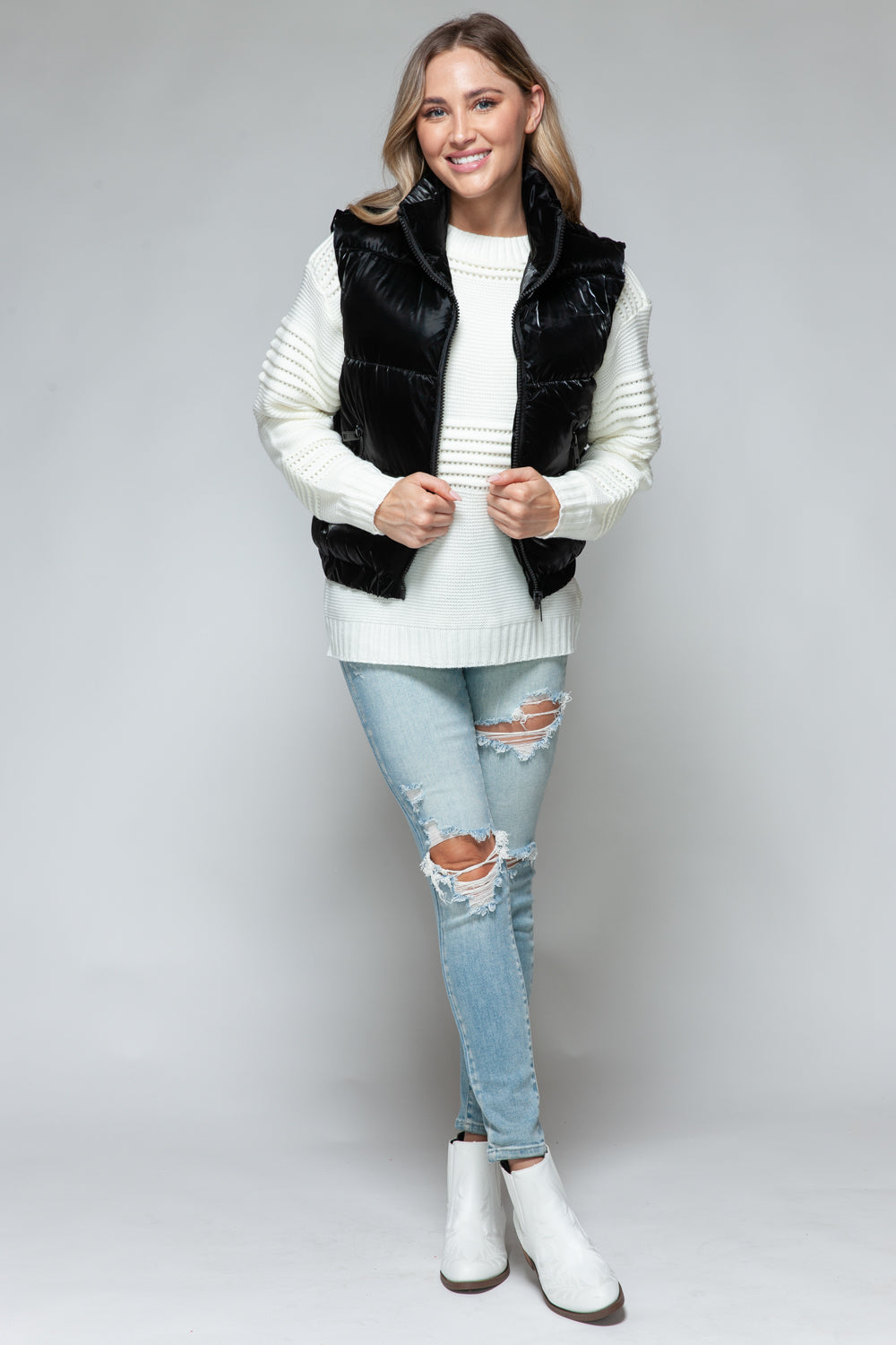 Snobbish Fur Lining Quilted Vest