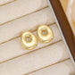 18K Bubble Letter Stud Earrings