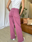 High Rise Garment Dye Wide Leg  Jeans