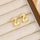 18K Bubble Letter Stud Earrings