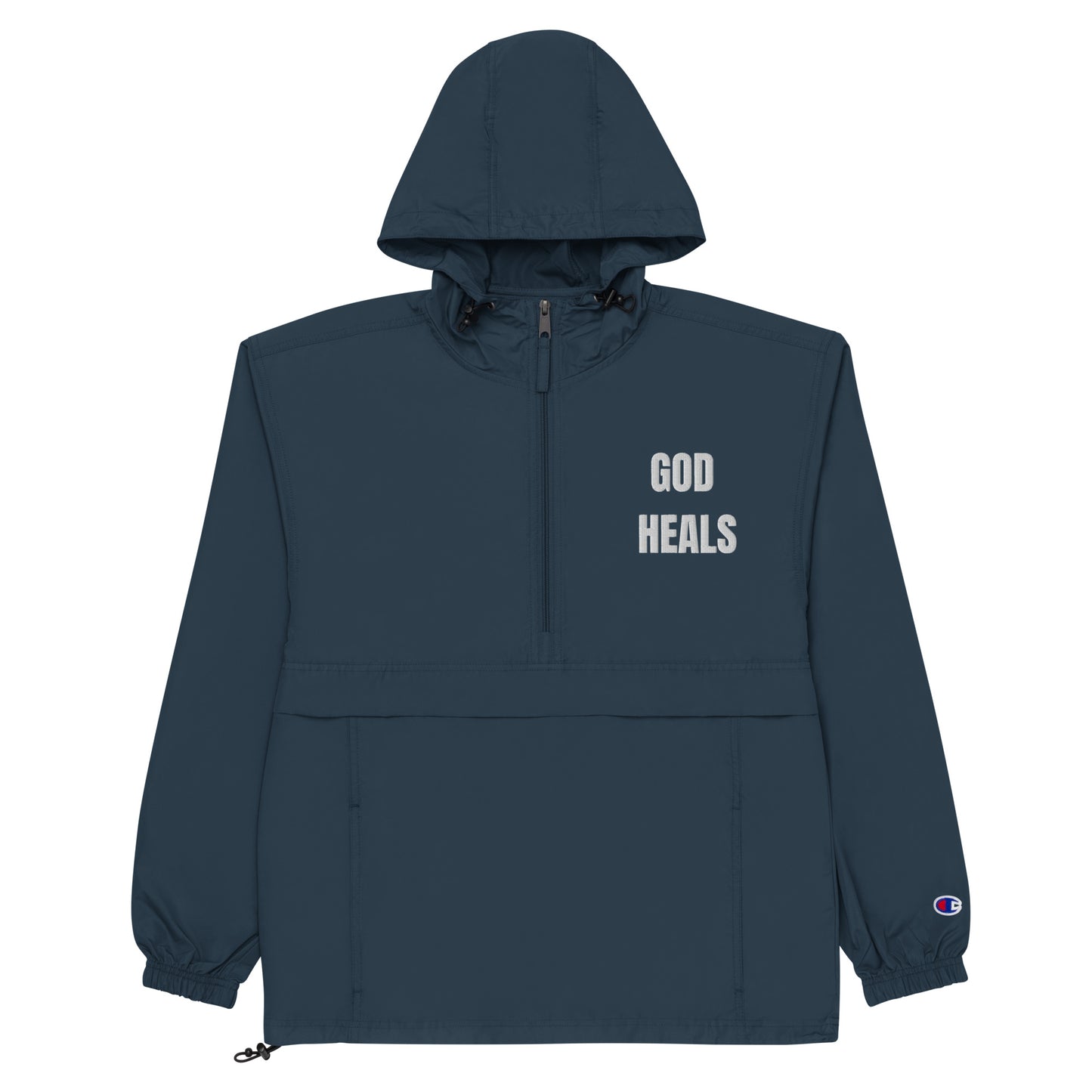 God Heals Embroidered Champion Jacket