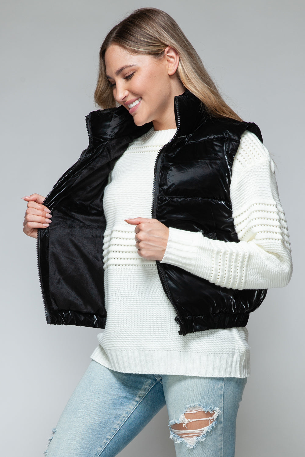 Snobbish Fur Lining Quilted Vest