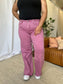 High Rise Garment Dye Wide Leg  Jeans