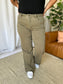 High Rise Garment Dye Wide Leg  Jeans