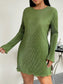 Honey Plus Size Lettuce Hem Long Sleeve Dress