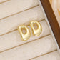 18K Bubble Letter Stud Earrings