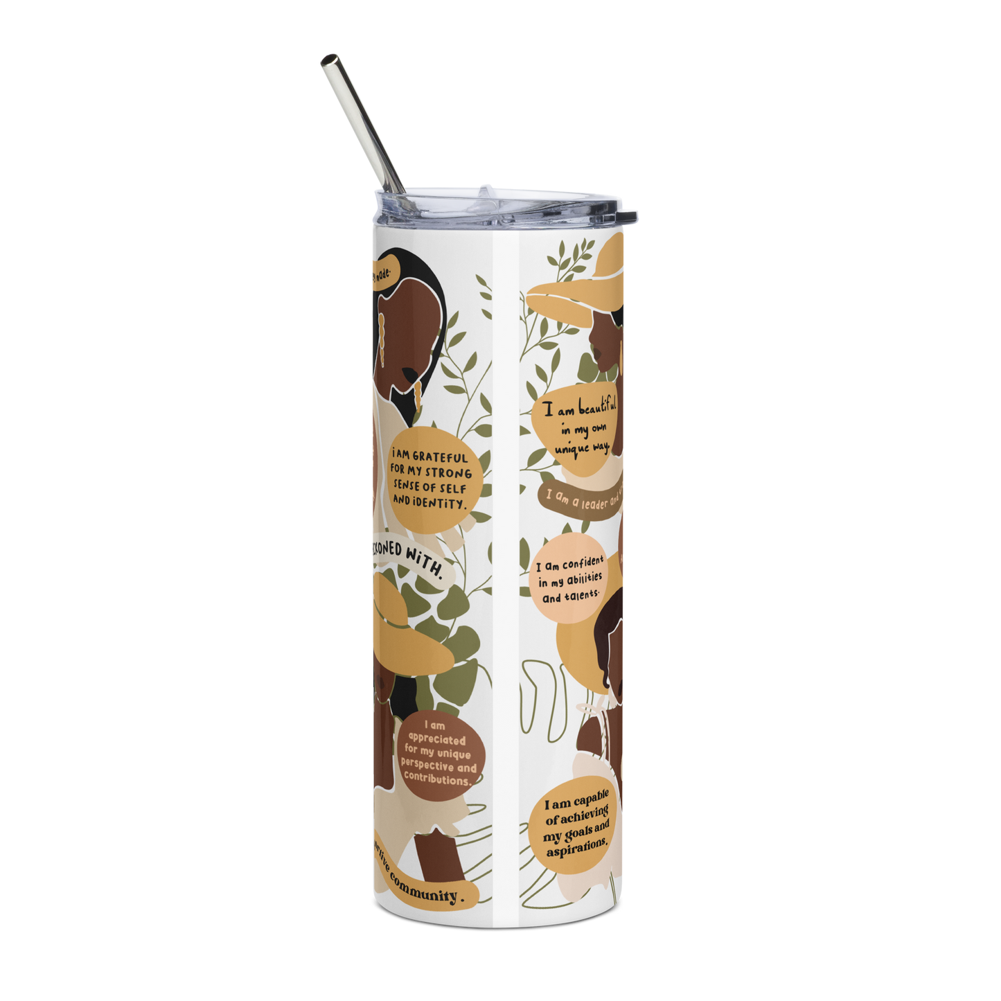 Daily Affirmations Stainless Steel tumbler