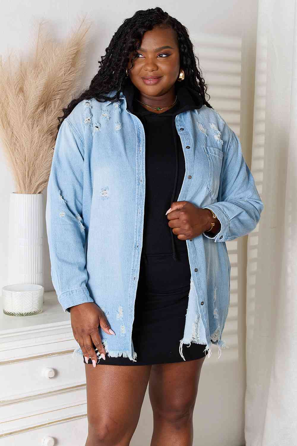 Distressed Denim Jacket