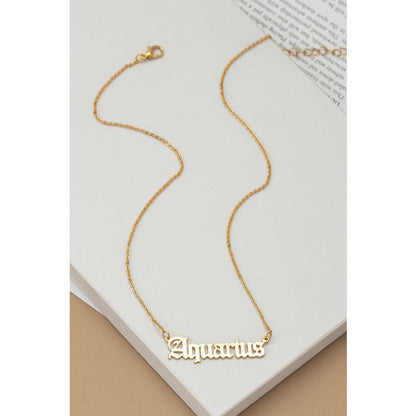 Laser cut zodiac necklace