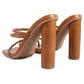 DANDELION HIGH BLOCK HEELED CROC SANDALS