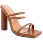 DANDELION HIGH BLOCK HEELED CROC SANDALS