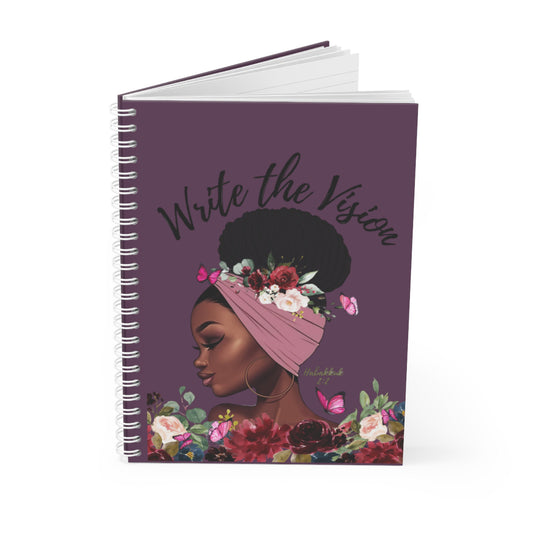 Write The Vision (Purple)  Spiral Notebook