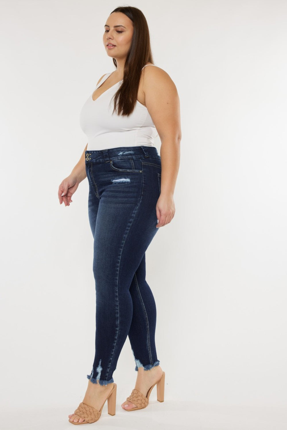 Feline Flair High Waist Jeans