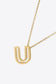 U to Z Letter Pendant Nekclace