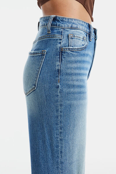 Ultra High-Waist Gradient Bootcut Jeans