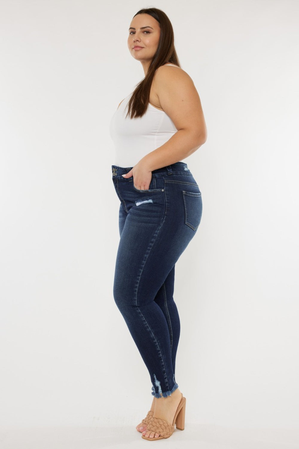 Feline Flair High Waist Jeans