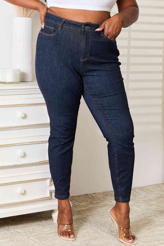 Judy Blue High Waist Pocket Embroidered Skinny Jeans