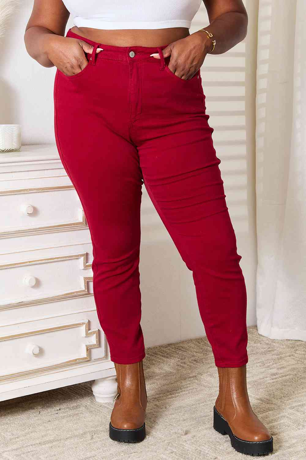 High Waist Tummy Control Skinny Jeans