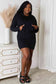 Drawstring Long Sleeve Hooded Dress