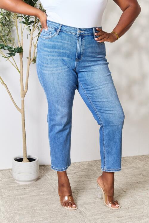 High Waist Straight Jeans