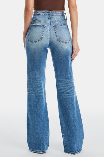 Ultra High-Waist Gradient Bootcut Jeans